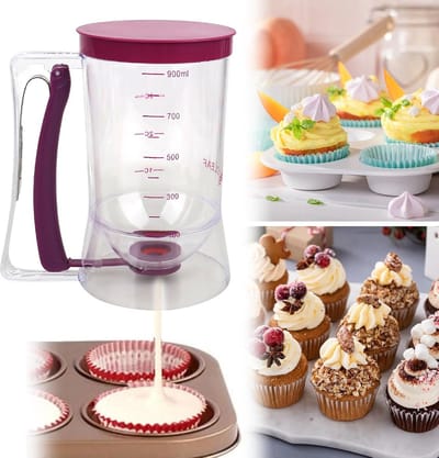 Deegportioneerder met Muffinvormpjes - 100 Stuks - Taartdeegdispenser en Crêpesmaker