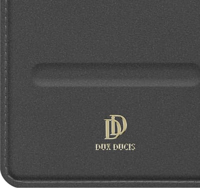 Dux Ducis, Hoesje Geschikt voor Samsung Galaxy S23 FE met Pasjeshouder en Standfunctie, Zwart