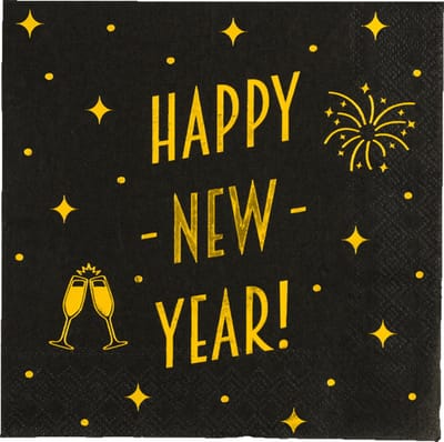 Feestversiering | Servetten | Tafeldecoratie | Classy Party Napkins | tekst Happy New Year