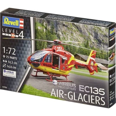 Revell Modelbouwpakket Helikopters - 04986 Airbus Helicopters EC135 - Air-Glaciers Plastic - 1:72 - Modelbouw