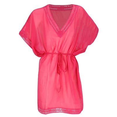Zomerjurk - Overtop Dames - One Size - Fuchsia / One size