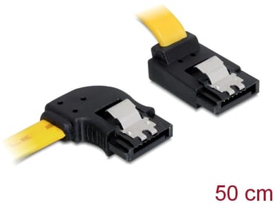 OPRUIMING DeLOCK SATA 600 links - boven met metalen klem - 0,50 meter