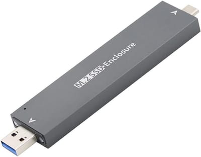 Externe SSD Behuizing voor NVMe M.2 en SATA M.2 met USB-C/USB 3.0
