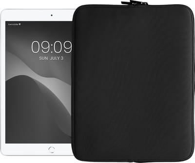 kwmobile universele tablet hoes - Stevige stijlvolle hoes voor tablets - Neopreen tablet sleeve - Compatibel met 13" Tablet - zwart