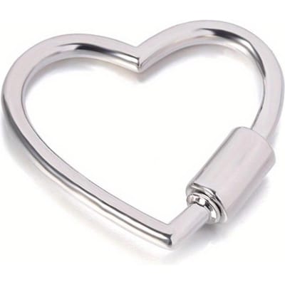 Hartvormige Openingsgesp Metalen Veerpoort Ring Sleutelhanger Hondenkoord Verbindingsgespen Tas Lanyards Clip Haak Accessoires