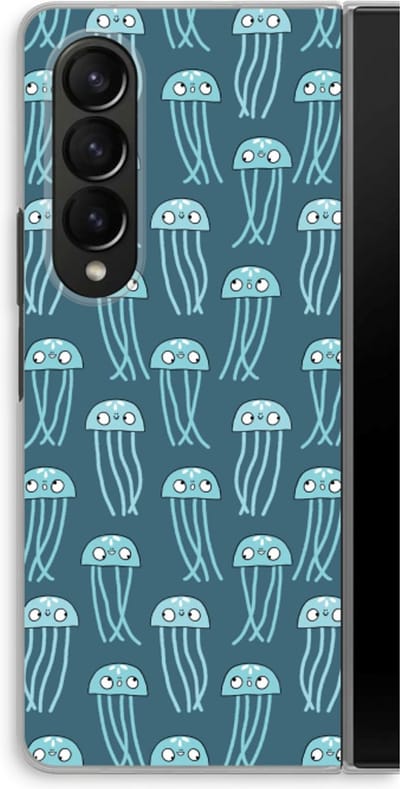 Case Company® - Hoesje geschikt voor Samsung Galaxy Z Fold4 hoesje - Kwallie - Soft Cover Telefoonhoesje - Bescherming aan alle Kanten en Schermrand