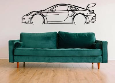 Porsche 911 - Porsche 911 GT3 RS - Auto muurdecoratie - Wanddecoratie - Hout - Muurdecoratie - Porsche 911 poster - Porsche 911 rsr - Porsche 911 gt3 - Valentijn - Valentijn decoratie - Valentijn cadeautje voor hem - Vaderdag cadeau - Kerstcadeau