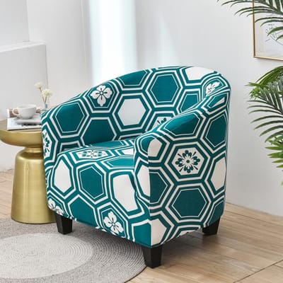 Clubstoelhoes Skins Protector Enkele stoel 1-zits stoelhoes Armstoelhoezen voor eetkamer Bloemenprint 1 piece