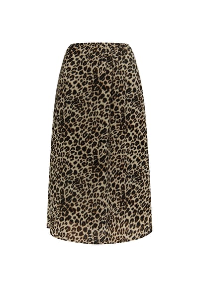 Faina Rok met luipaardprint Dames beige leo