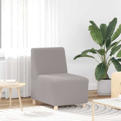 vidaXL Modulaire bank zonder armleuningen lichtgrijs 55 cm