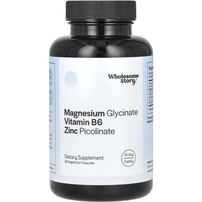 Wholesome Story, Zinc avec Magnésium et Vitamine B6, 60 Capsules Végétales