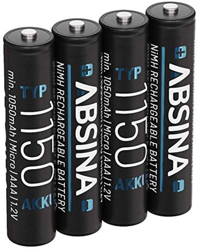 Oplaadbare AAA Batterijen 1150 NiMH 4-pack - 1.2V & 1050 mAh - Ideaal voor Apparaten met Hoog Stroomverbruik