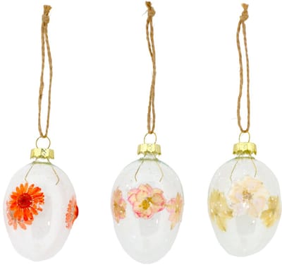Transparante ornament (Pasen) (Paastak) (Bloemen) set van 8 stuks