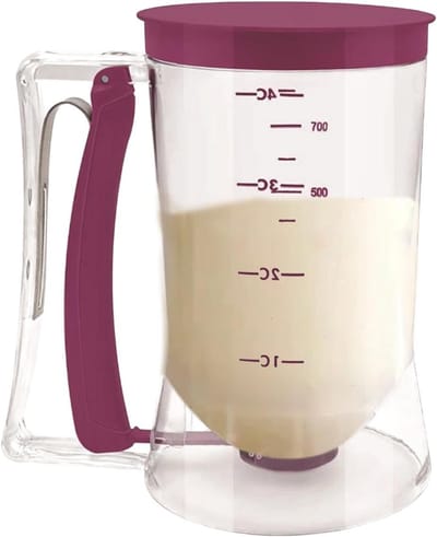 Beslag Dispenser - Beslag Separator - Pannenkoeken Bakken - Met Maatlabel - 18.5 cm - Transparant