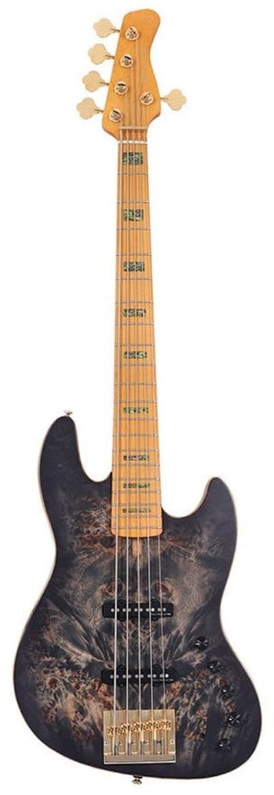 Sire V10 5/TBKS Marcus Miller 5-snarige actieve basgitaar Transparent Black Satin