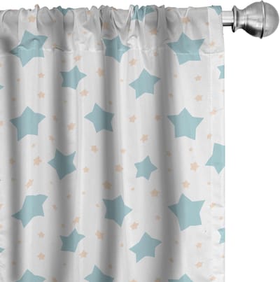 ABAKUHAUS – 2x75x245 cm Voorhangen – Mikrofaser – Kadett-Blauw & Blasse Perzik