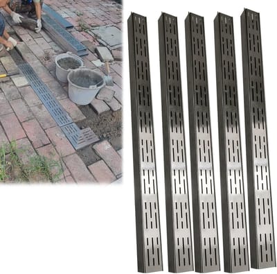 Afvoergoot Systeem - Kanaalafvoer Roosters - Waterafvoer Buiten - Roestvrij Staal 304 - 35 x 3 cm - Zilver