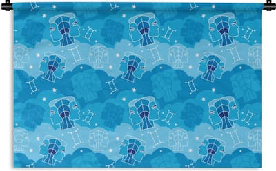 Wandkleed - Wanddoek - Zodiac - Tweeling - Design - 180x120 cm - Wandtapijt