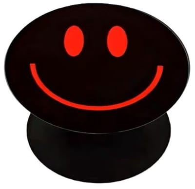 Mj Joys® - Phone Grip - Universele Verstelbare Phone Socket - Telefoonbutton - Telefoonaccessoire - Geschikt voor de meeste Smartphones en Cases - GSM Tablet Houder - Smile Rood