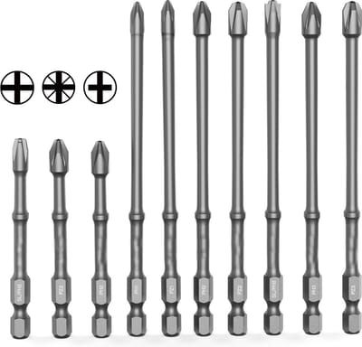 10-Delige Magnetische Schroevendraaier Bitset: Antislip & Ultra-Hard Voor Elke Klus!