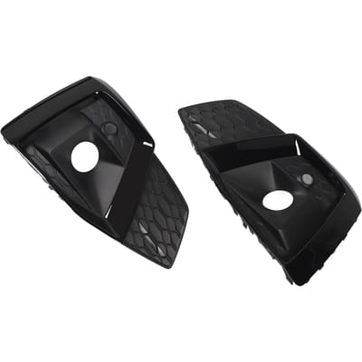 Grille de Feux de Brouillard pour Pare-chocs Avant Inférieur ABS Noir Brillant Cadre de Grille de Phare Antibrouillard pour A5 F5 2021 et Supérieur black