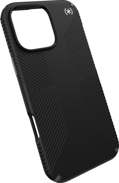 Speck hoesje geschikt voor Apple iPhone 16 Pro Max - Ultieme Bescherming en Grip - Luxe Soft-touch Afwerking - Valbescherming gecertificeerd tot 4 meter - Microban Antibacterieel - Presidio2 Grip lijn - Zwart