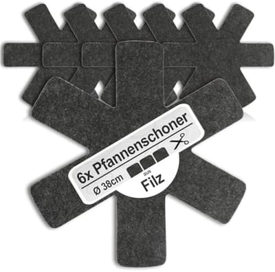 Pannenbeschermers Ø 38 cm - Hittebestendig Vilt voor Potten en Pannen - Perfect tegen Krassen - Makkelijk op Maat te Snijden