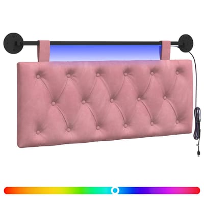 vidaXL - Hangend - hoofdbord - Roze - Fluweel