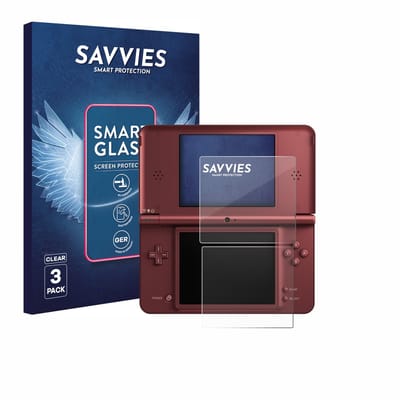3 Stuks Savvies Screenprotector - geschikt voor Nintendo DSi XL - beschermfolie glas transparant