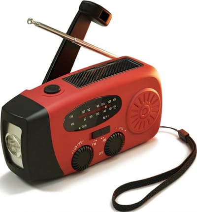 Prepper Basis Opwindbare Noodradio - Zonne Radio Opwindbaar - Denk Vooruit - Solar Powerbank Zonneenergie - Noodpakket - Rampen - Dynamo - Zaklamp - USB-C Oplaadbaar - Accu - FM/AM Transistor - Draagbare Mini Zakradio - Preppen - Stroomstoring