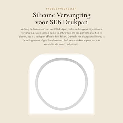 Dailygoods- Siliconen Pakking 24cm - Vervangring - Kookpan - Keukenaccessoire - Schokbestendig - Eenvoudig te installeren - Drukpanpakking