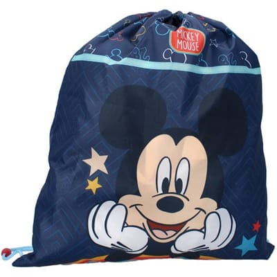 Disney Mickey Mouse gymtas/rugzak/rugtas voor kinderen - blauw - polyester - 44 x 37 cm