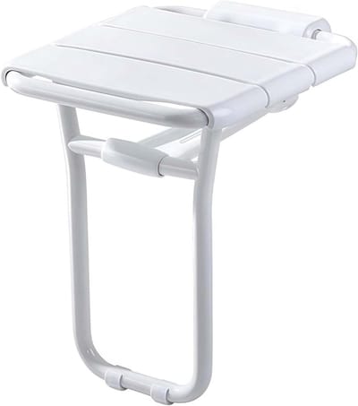 Douchestoel Opklapbaar - Badkamerstoel Wandmontage - Veilige Douche - Ruimtebesparend Design - 150 kg Capaciteit - Wit