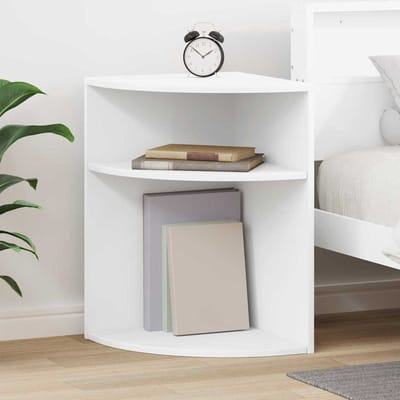 vidaXL - Bijzettafel - Wit - 39,7 - x - 39,7 - x - 60 - cm - Bewerkt - hout