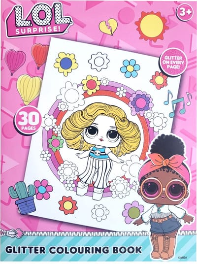 L.O.L. Suprise! - Glitter kleurboek - 30 kleurplaten - dik papier - knutselen - creatief - kado