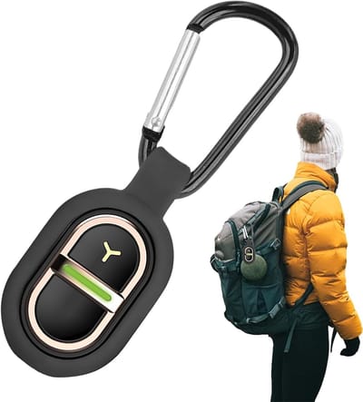 Muggenverjager - Anti Muggen Apparaat voor Camping en Buiten - Stil Ontwerp met Karabijnhaak - IPX4 - Zwart