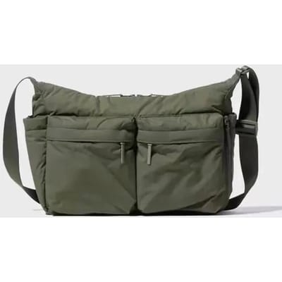 Casual Nylon Schoudertas voor Dames Grote Capaciteit Computertas Reizen Heren Multi-pocket Sport Messenger Bag Tote Handtassen olijfgroene kleur