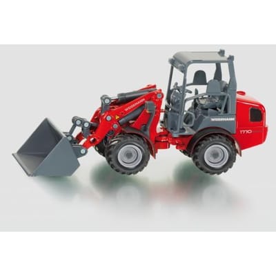 SIKU 3059, Weidemann Hoftrac Shovel, 1:32, metaal/kunststof, rood, beweegbare arm en laadbak