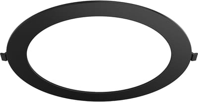 LED Downlight Inbouwspot Dimbaar - Brinton Thin - 18W 1800lm 120° Bundelhoek - Helder/Koud Wit 6500K - IP40 - Rond - Zwart - Ø229mm Buitenmaat - Ø205mm Zaagmaat