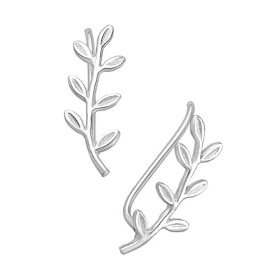 EAR IT UP - Oorklimmers - Branch - Ear climbers - Earclimbers - Ear crawlers - 925 sterling zilver - 17 x 6 mm - 1 paar