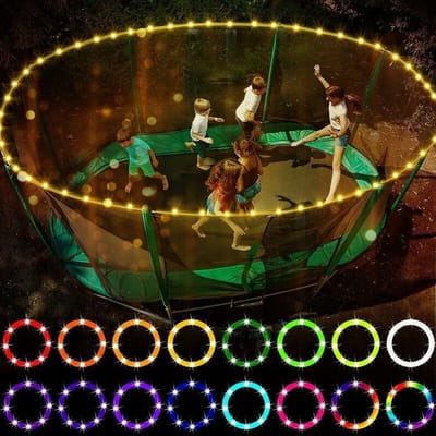 LED-trampolinelamp met afstandsbediening, 16 kleurwisselstanden, waterdicht, superhelder, voorbuitenspelen in het donker, een uitstekend cadeau.