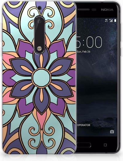 Nokia 5 TPU Case Purple Flower