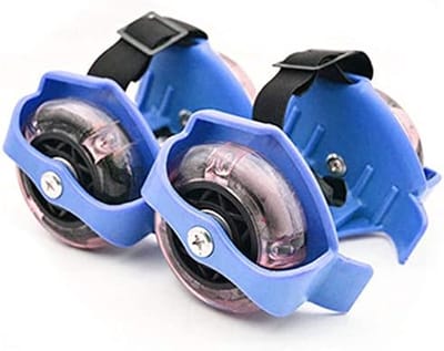Knipperende Hielrollers - Schoenwielen - Avond Skaten - Zelfoplichtend - Instelbaar - Blauw