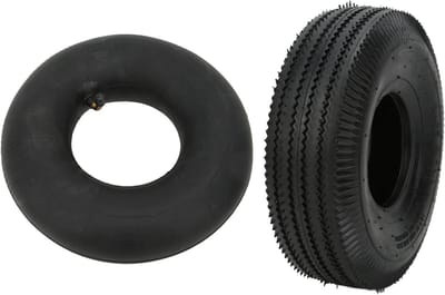 Binnenband Set - Pneumatische Band - Transport en Gazononderhoud - Verdikt Rubber - 4.10-3.50-4 - Zwart