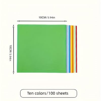 100 stuks Vierkant Origamipapier Dubbelzijdig Effen Kleur Vouwpapier Meerkleurig Kinderen Handgemaakt DIY Scrapbooking Knutsel Decor white