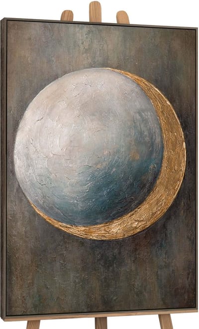 Canvas schilderij handgeschilderd warmth of the universe abstract – YS-Art Gallery – Luxe wanddecoratie voor woonkamer – Modern schilderij voor slaapkamer en hal