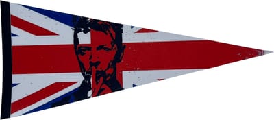 David Bowie - Bowie flag - Bowie characters - Bowie UK - David Bowie Flag - David bowie band - Bowie logo - Muziek - Vaantje - UK - Sportvaantje - Wimpel - Vlag - Pennant - 31*72 cm - Bowie uk flag