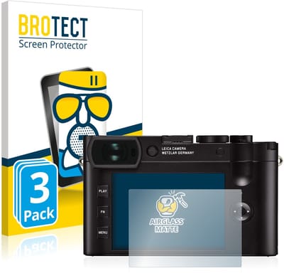 BROTECT - Screenprotector voor Leica Q2 - Folie Beschermfolie Beschermglas matte 3 Stuks