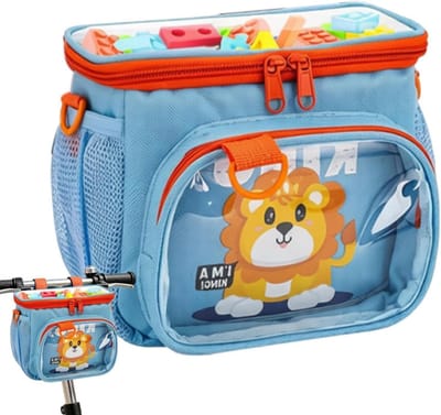 Kinderfietsmand - Fietsaccessoires - Spullen Meenemen - Waterdichte Stof - 21 x 12 x 19 cm - Blauw