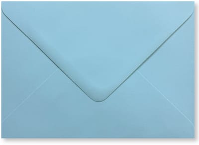 Cards & Crafts 25 Luxe Enveloppen 13x18 cm - Baby Blauw - 110g/sm - Puntklepsluiting